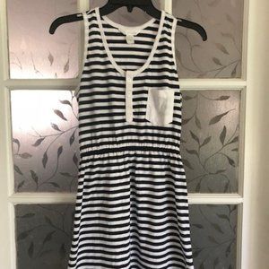 Navy & White Striped Summer Dress